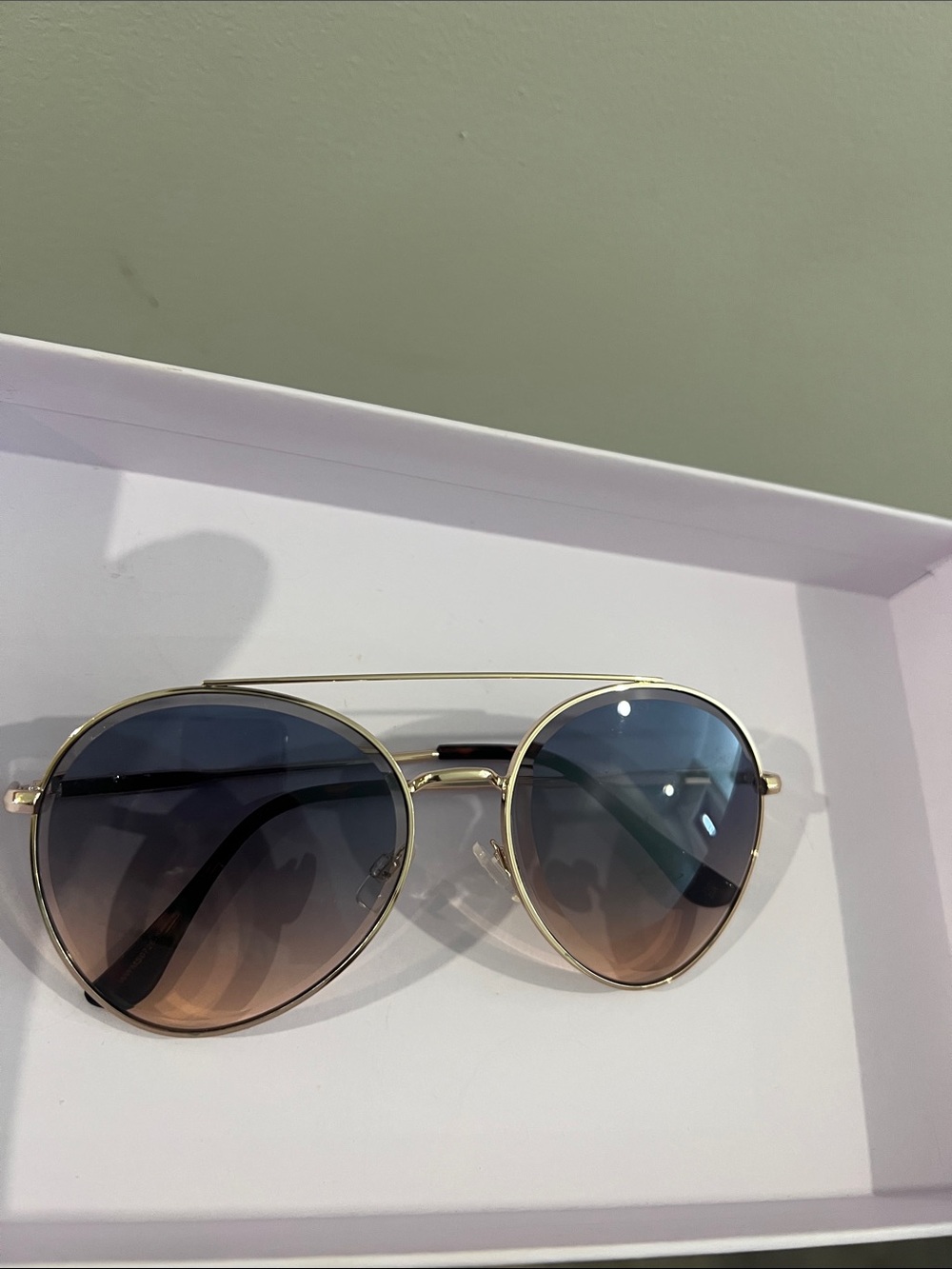 Martha Stewart Gradient Aviator Sunglasses